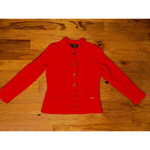 Vintage GEIGER Womens Tyrol  Wool Cropped Jacket EU 40 US 6* Austria Red